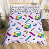 Retro 80s Style Bedding Set Twin King Size Abstract Geometric Pattern Duvet Cover Set Microfiber Circle And Triangle Quilt Cover