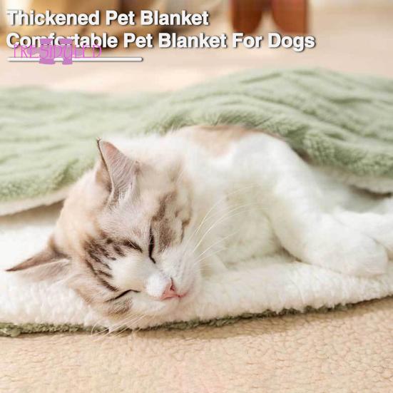 Hřejivá deka pro mazlíčky, měkký plyš, pohodlná podestýlka pro psy a kočky, zesílená na zimu