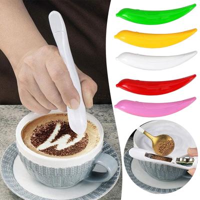 1 PIÈCE Stylo Électrique Latte Coffee Art, Stylos à Graver Ménagers pour Gâteau Pâtisserie DIY, Stylo de Décoration Cappuccino Portable Outils de Pâtisserie