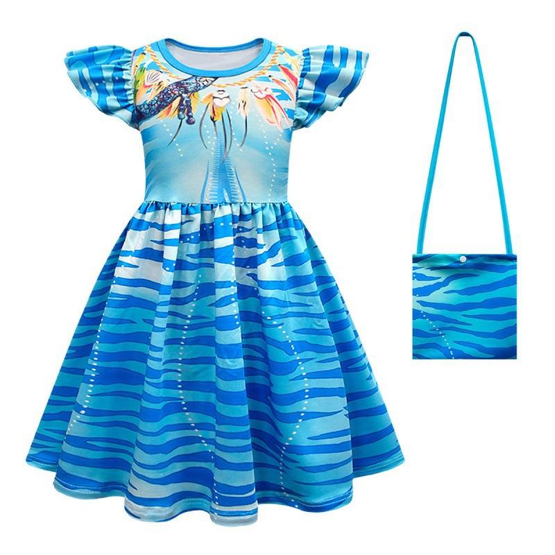 

Avatar anime 3D printed girls dress Children(110cm)
