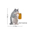 Warm-themed Beer Cat, Drunk Little Tiger Cat Figurine, Creative Baking and Gardening Landscape Figurine