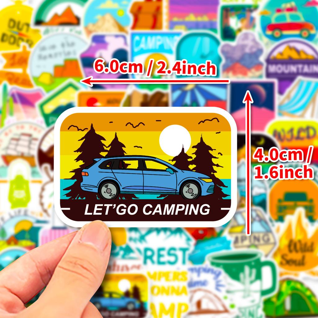 50 Outdoor Travel Series Stickers European and American Trendy Stickers Ins Suitcase Notebook Graffiti Stickers