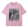 Alpha auf der Straße Kätzchen im Bett Lustiges Werwolf Meme T-Shirt Herren Damen Lässig Übergroß Streetwear Männliche Mode T-Shirt