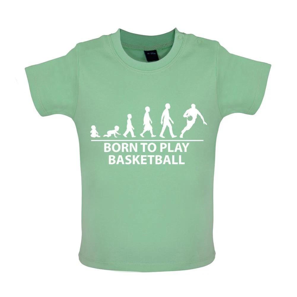 Born To Play Basketball - Baby T-Shirt / Babygrow - Player Team Fan Basket Ball 120