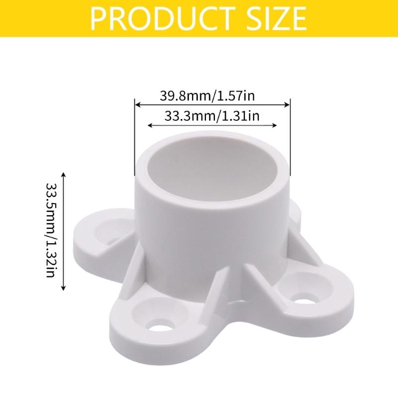 Plastic Flange Caps PVC Pipe End Caps with Screw Holes Flange Connectors Set for Furniture Feet & Storage Rack Projects