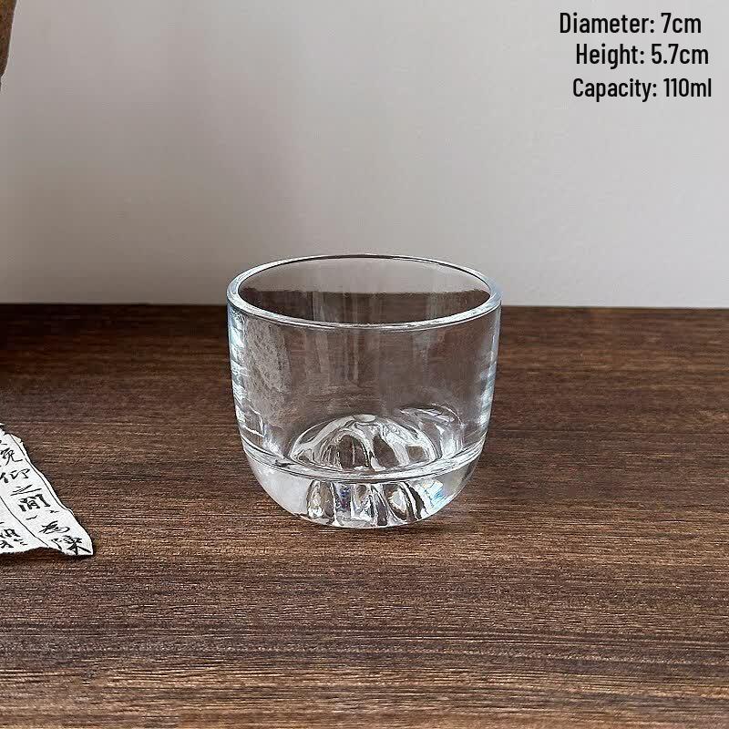 Qiwei Japanese Style Glass Coffee & Tea Tasting Cup with Lid