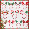Santa Claus Headband Elk Hair Hoop Elastic Xmas Tree Headbands Christmas Photo Prop for Creative Holiday Party Headpiece