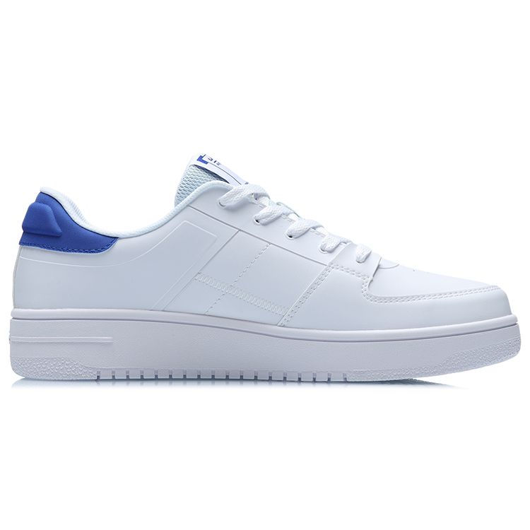 Li Ning Oneplay Slip Resistant Durable Low Top Skate Shoes Unisex Sneakers White Blue AGCR187-1