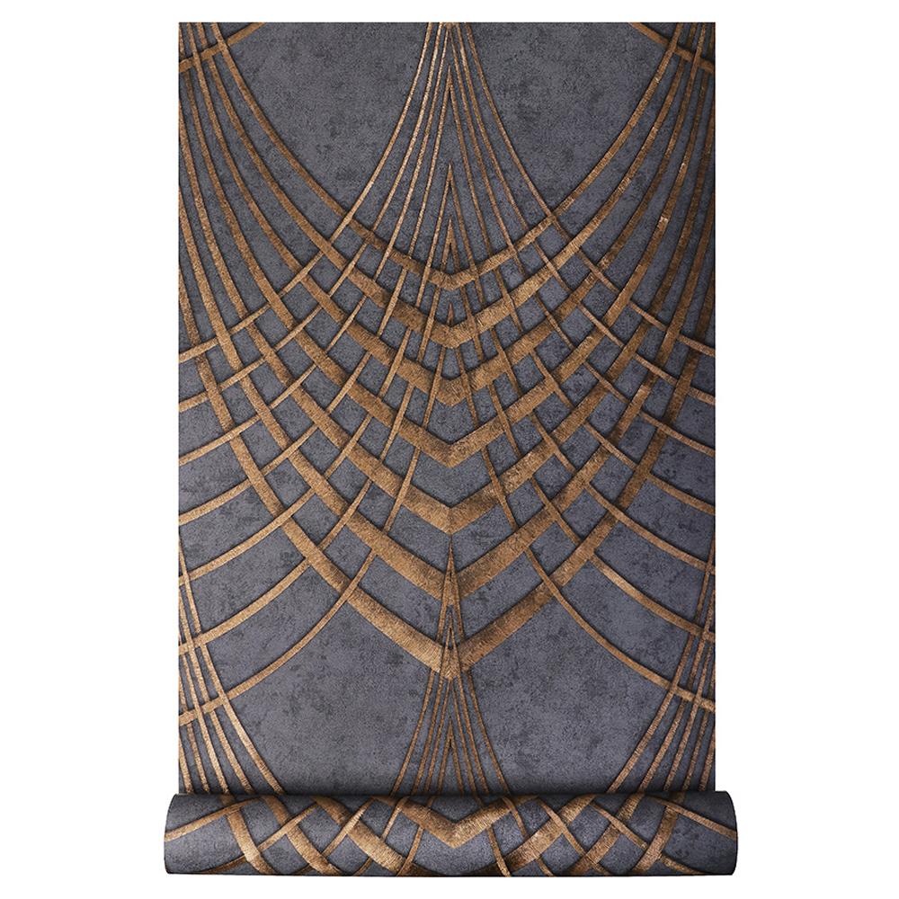 

Light Luxury Geometric Wallpaper Living Room Sofa Background 3D Embossed Wallpaper Roll 10mx53cm