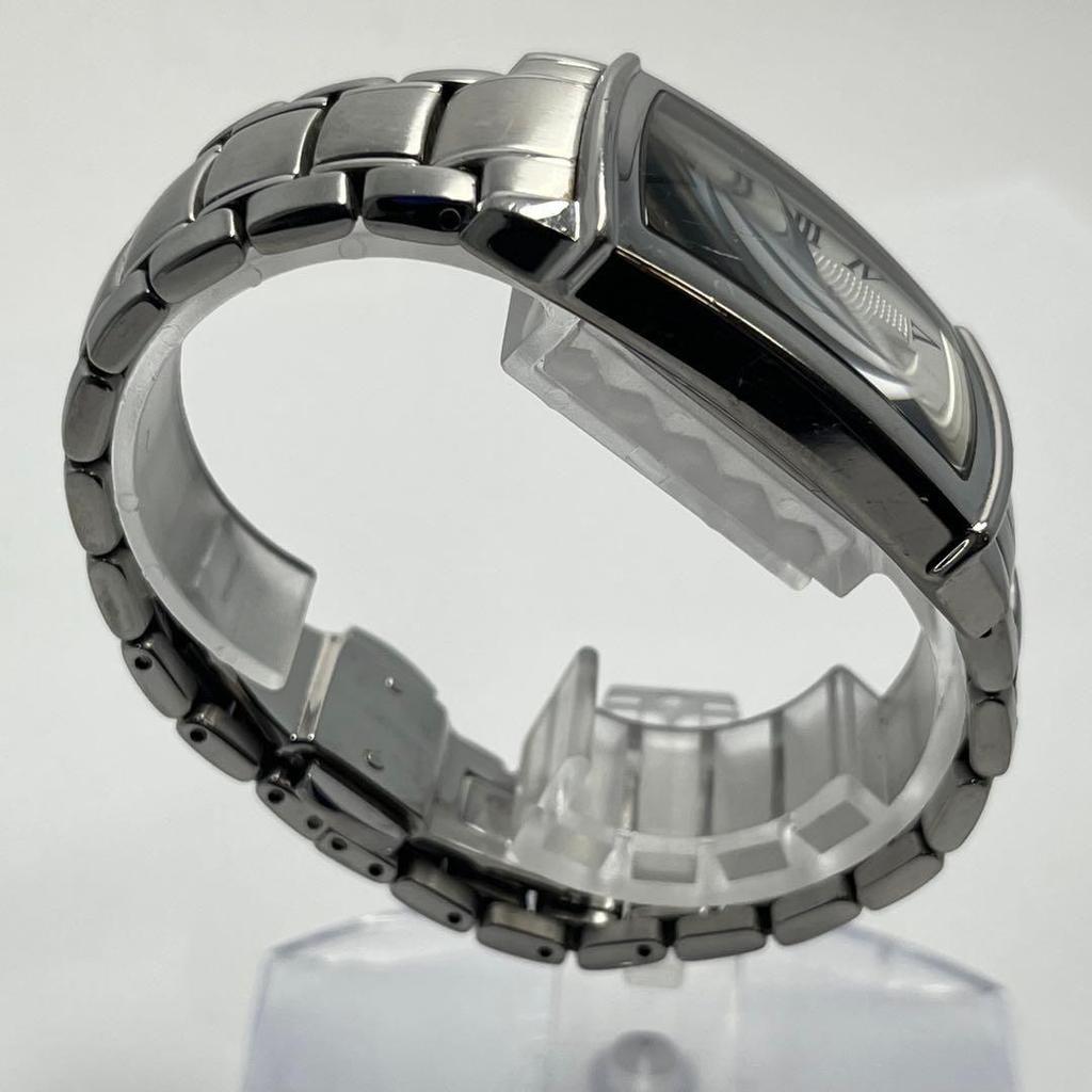Used Beautiful Condition, Emporio ARMani AR-0243, Silver, Tank-shaped, Men's, New Battery