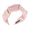 Koreansk hårtilbehør Ensfarget bomull krøllet hodebøyle for kvinner med bred ramme Makeup-hårbånd for hodeplagg for kvinner