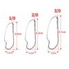 20pcs Weedless Barbed Wacky Rig Hook Single Hook Carp Fishing Hook New Fly Hook