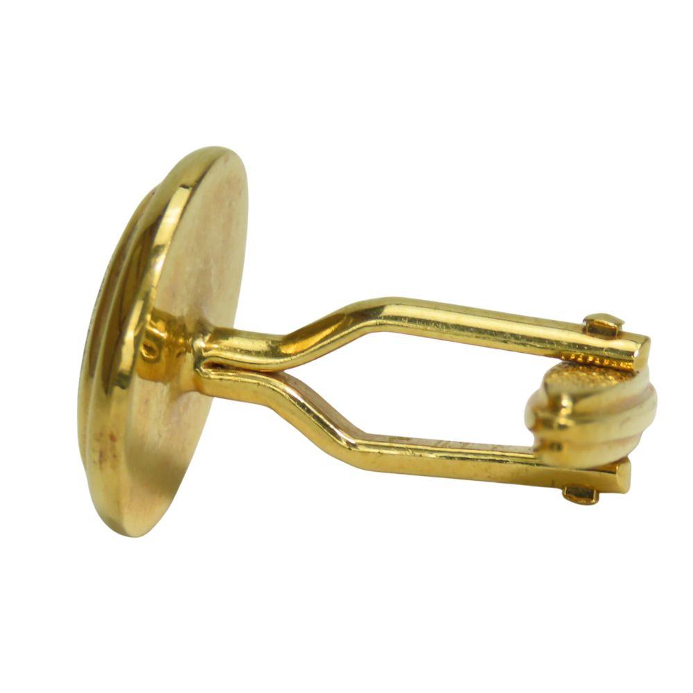 Used Dunhill Cuffs Metal Gold Silver One Side Only