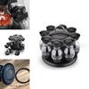 Rotatable Spice Rack With Solid Seasoning Bottles For Kitchen Storage And Dining Use