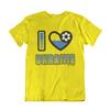 Adult or Kids I LOVE UKRAINE Football Top T-Shirt 2024 Euro  Cotton