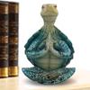 ER05604 Meeresschildkrötenfigur Meditierende Schildkrötenstatue Zen Yoga Schildkröten Miniaturskulptur Meeresschildkröten Harzornament Hausgarten