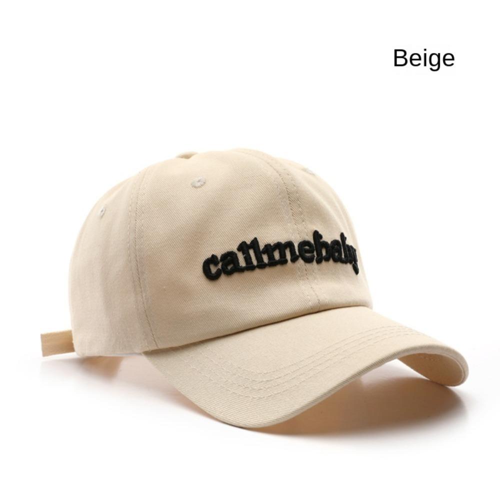Cotton Letter Embroidered Baseball Cap Solid Color Casual Outdoor Sports Cap Unisex Hip Hop Caps