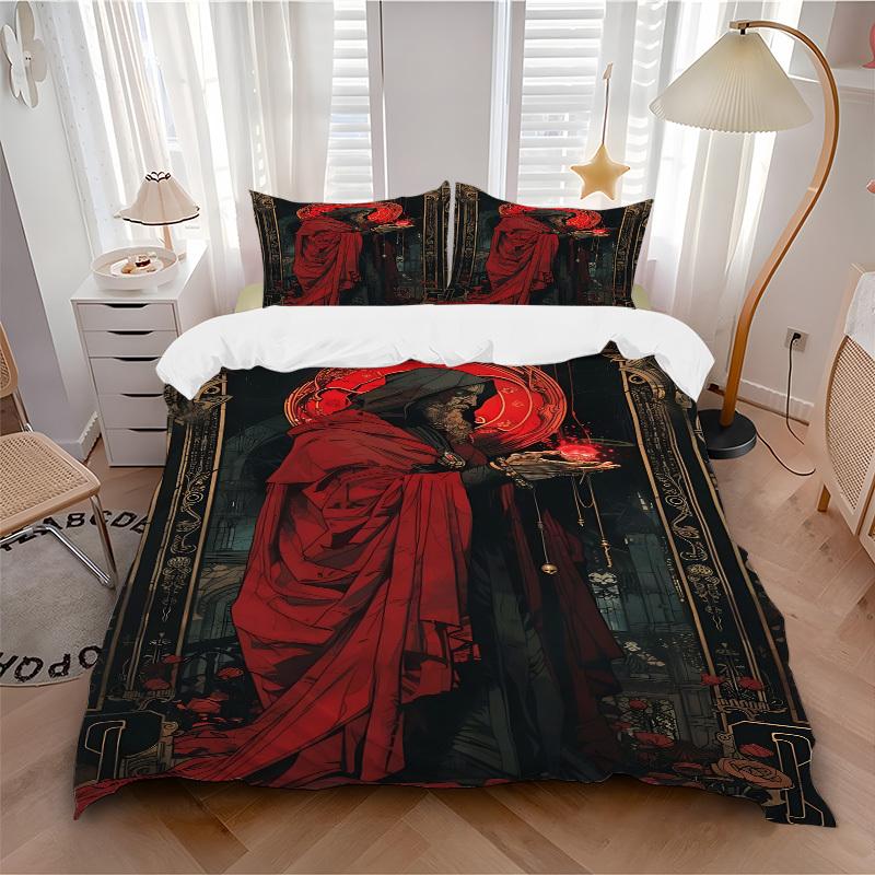

3pcs bedding set Ethereal Mystic Includes 1 Comforter + 2 Pillowcases, Without Pillow Inserts, Soft Comfortable,a0909129 135x200cm