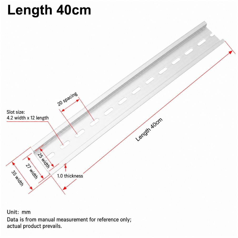 Aluminum DIN Rail Universal Type Terminal Blocks Durable Slotted Guide  Electrical Installation