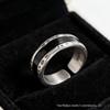 Miki Niche Adjustable Black Enamel Retro Minimalist Wide Band Ring