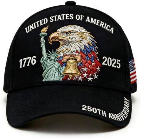 250Th Anniversary Usa Baseball Cap Patriotic Eagle 250 Year American Anniversary Hat Adjustable Veteran Hats Gift