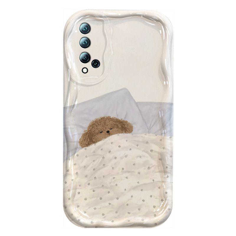 Case For iPhone 17Air 16E 17 16 Pro Max 15 Plus 11 PRO Max Cute Sweet Animals Dog Cat Wave Side Cartoon Soft Silicone Cover