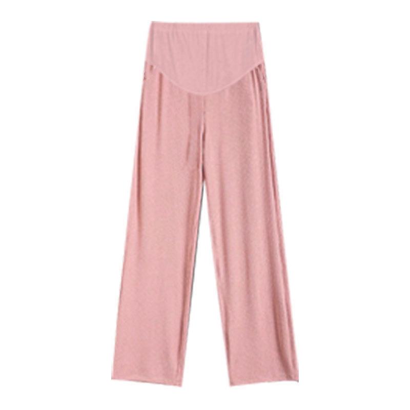 

Maternity Fashion Summer T-shirt & Ice Silk Pants Two-Piece Set - Loose, Casual, Short Sleeve Top M [90-115 lbs]