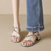 One Word with Roman Sandals for Women To Wear In Summer with Skirts, Beautiful and Not Tired of High Heels