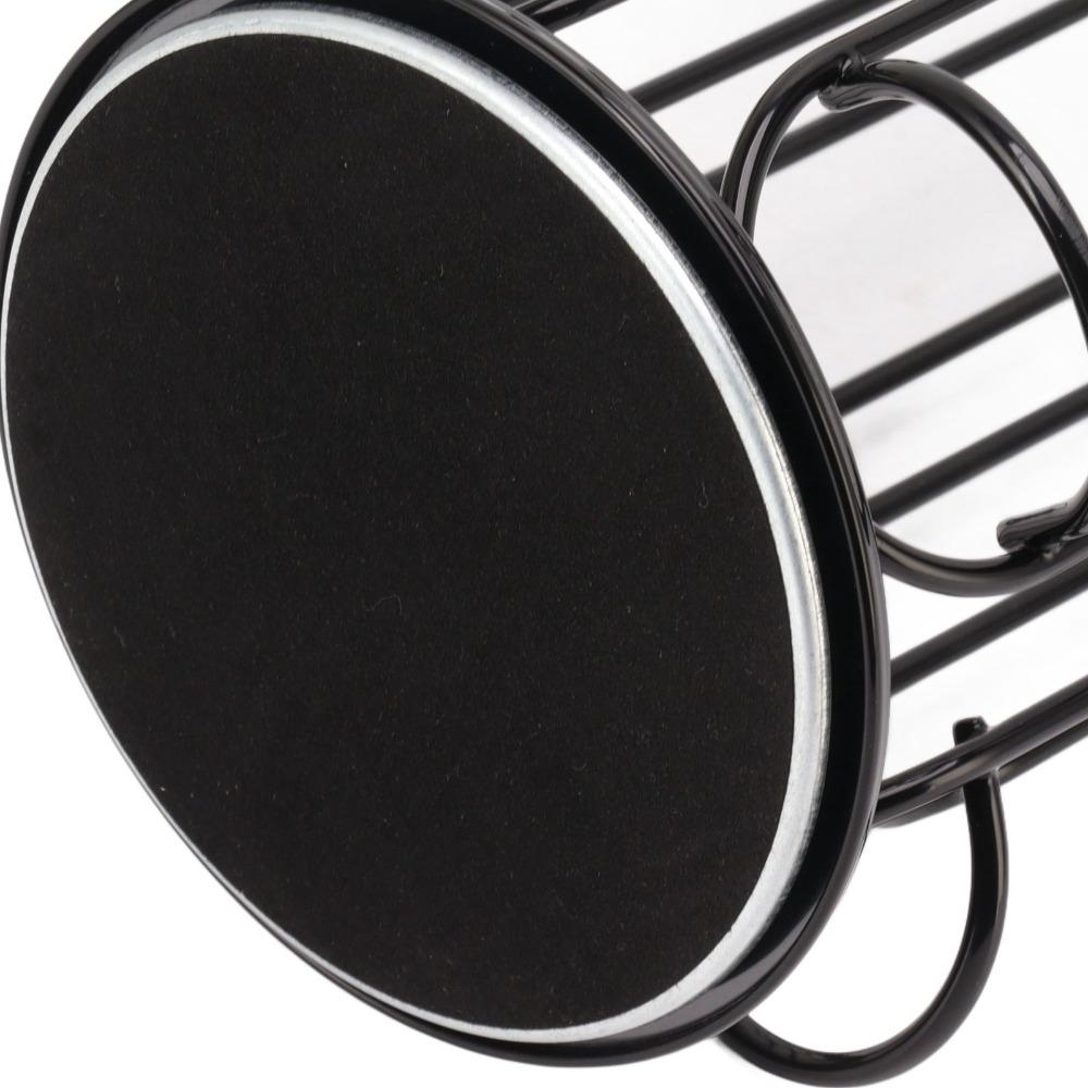 360 Degree Rotating Coffee Pod Storage Rack Black Color Coffee Pod Carousel Holder  Kitchen Use