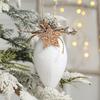 White Foam Christmas Ball Ornaments Xmas Tree Hanging Snowflake Bell Pendants Navidad Home Party Decorations 2025 New Year Gifts