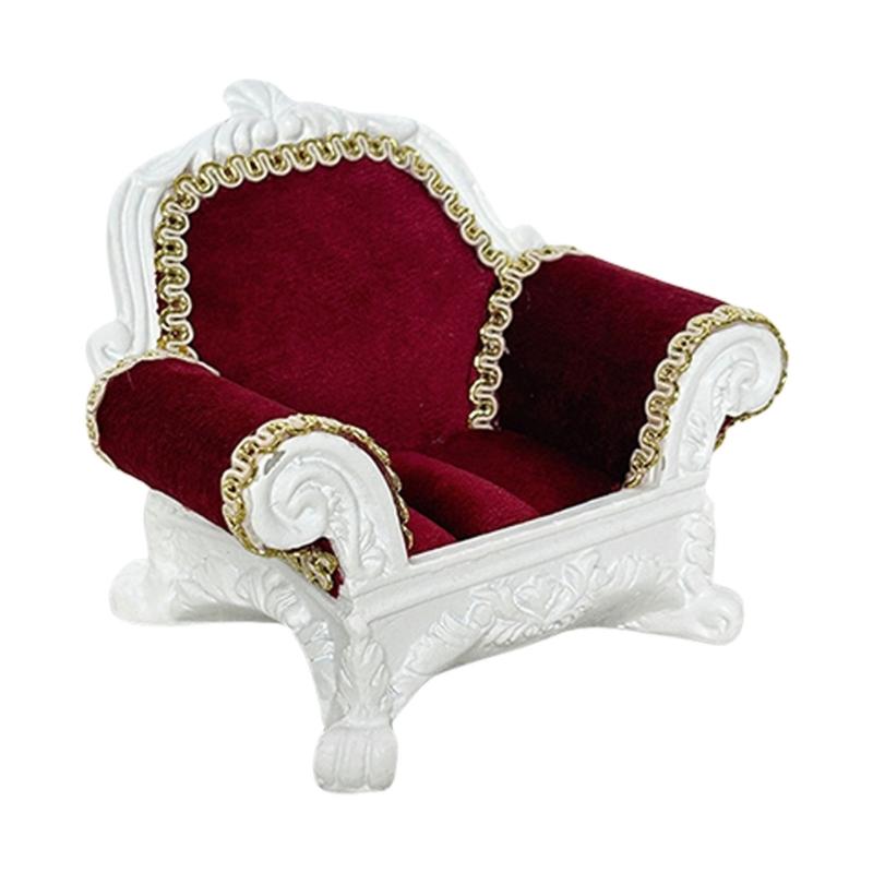 

Fabric Resin Jewelry Showcase Rack Sofa Shape with Soft Fabric Surfaces for Earrings Rings Storage and Display Shelf