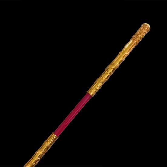 Monkey Wushu Sticks Automatisch dehnbarer, rostfreier Monkey King Bo-Stab aus Edelstahl für malerische Orte, Tempelmesse