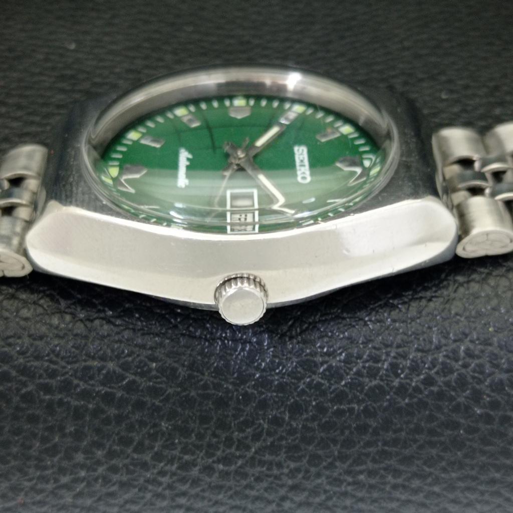 GENUINE VINTAGE SEIKO AUTOMATIC 6309A JAPAN MENS GREEN DIAL WATCH a701629-5 R206c-a701629