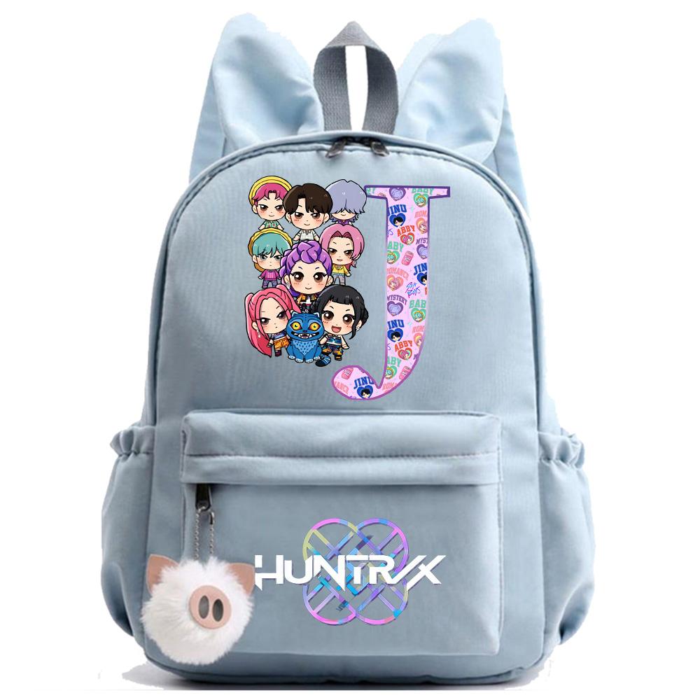 26 English Letter K-Pop Printed Backpack Student Teenager Bookbag for Boy Girl Schoolbag Kid Gift Women Large Capacity Travel Bag Rucksak