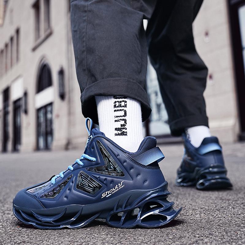 Breathable Blade Sneakers Men High Street Sports Shoes Brand Designer Leisure Shoes Shock Absorption Walking Shoes Made Footwear