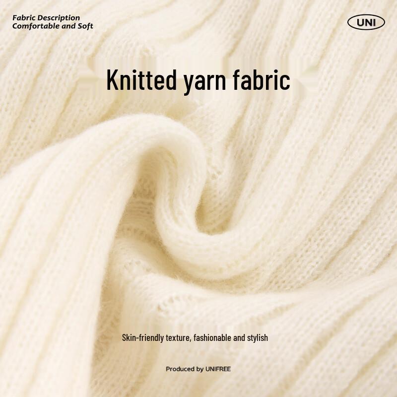 unifree Women's Lapel Raw Edge Knit Cardigan