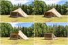 ogawa Outdoor Camping Tasso Mesh Screen Heptagon Sand Beige X Dark Brown 3511
