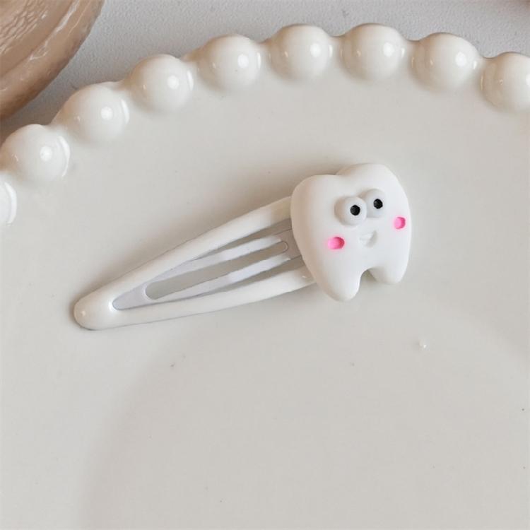 Cute Tooth Harajuku Snap Clip Y2K Girls Hairpin Sweet Handmade HairPins