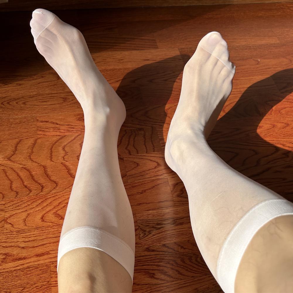 3Pairs Silk Men Business Silk Stockings Stockings Men's Transparent Sexy Socks Breathable   Men