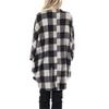 Long Sleeve Open Front Cardigans For Women Casual Plaid Patchwork Outwear