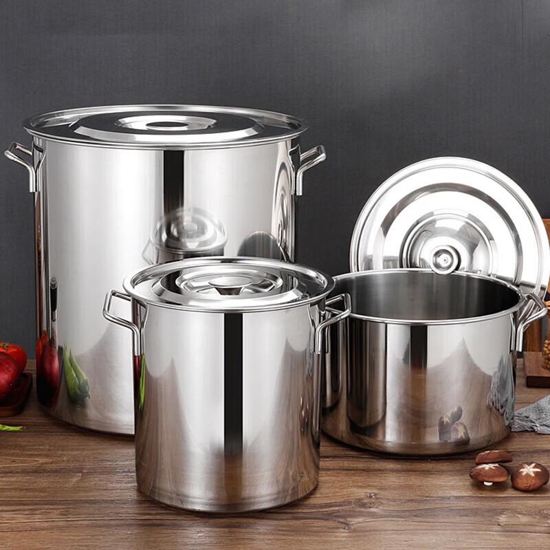 NIVORCE 304 Stainless Steel Commercial Pot with Lid