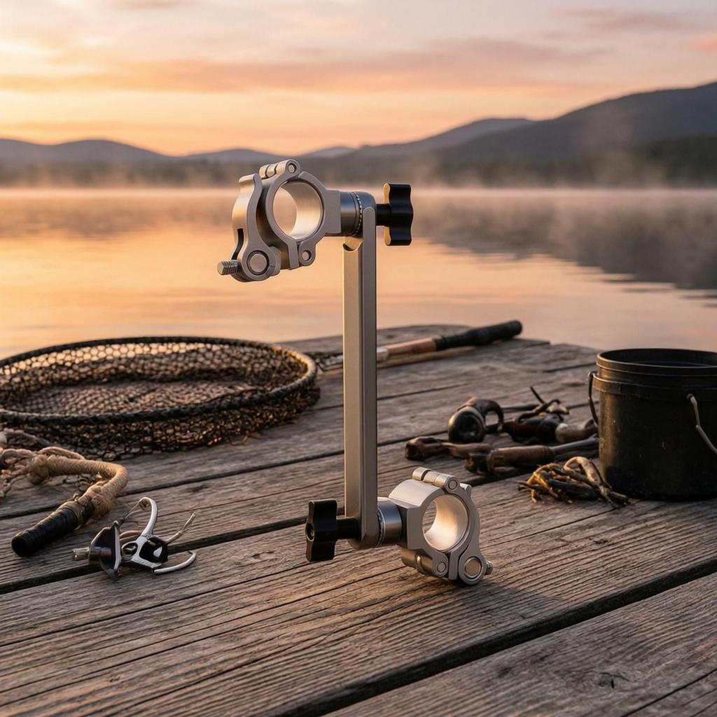 ScrewTightened Fishing Chair Clamp | Sturdy Aluminum Alloy, Knurled Adjustment Knob,