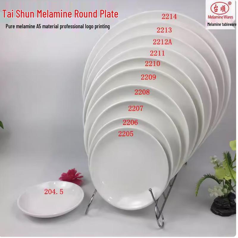 Taisun Moonlight Melamine Dinner Plates, 5-Inch (6-Pack)