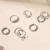Love Ring, European and American Jewelry, Personalized Alloy with Diamonds, Fishtail Stars Stacked with High-end Rings, Women