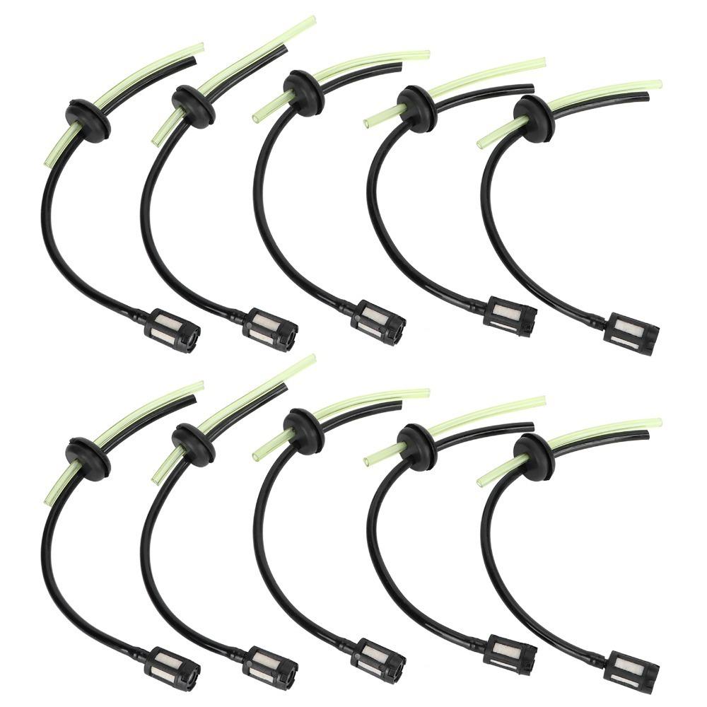 10pcs Plastic Fuel Filter Hose Kit 2 Hole Design Fuel Line Replacement Kit for GX35