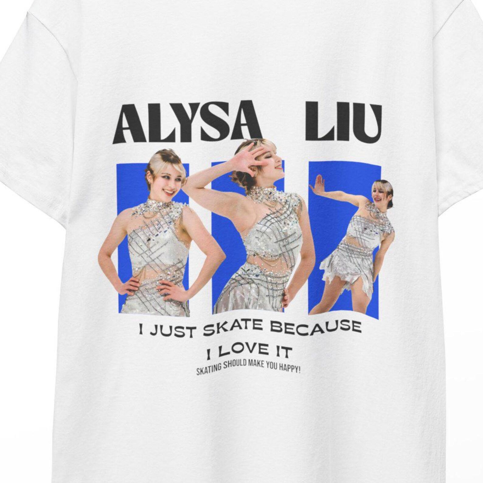 Alysa Liu Skate with Joy, Fearless Jumps & Golden Dreams Figure Skating for Champions at Heart Worldwide Fans Pro Inspirational Unisex Tee S