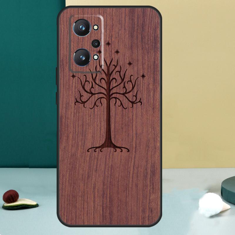 Tree Flower Bamboo Wood For Realme 11 10 12 13 14 Pro Plus GT 7 6 5 Pro GT 6T C67 C61 C53 C51 C21Y C25S C75 C55 Case
