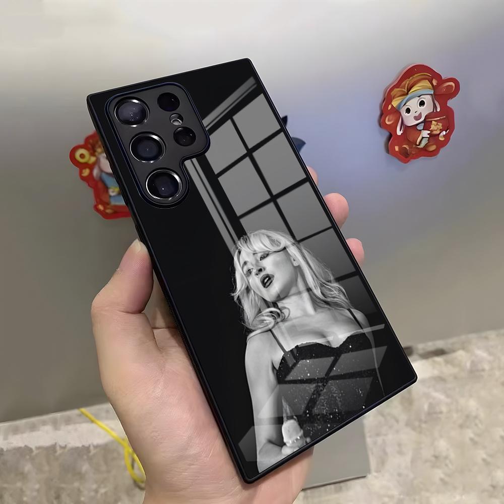 Singer S-Sabrina Carpenter Phone Case For Samsung S26 S25 Ultra S23 S22 S24 S20 Fe S21 Plus A54 A53 A16 Glass Cover