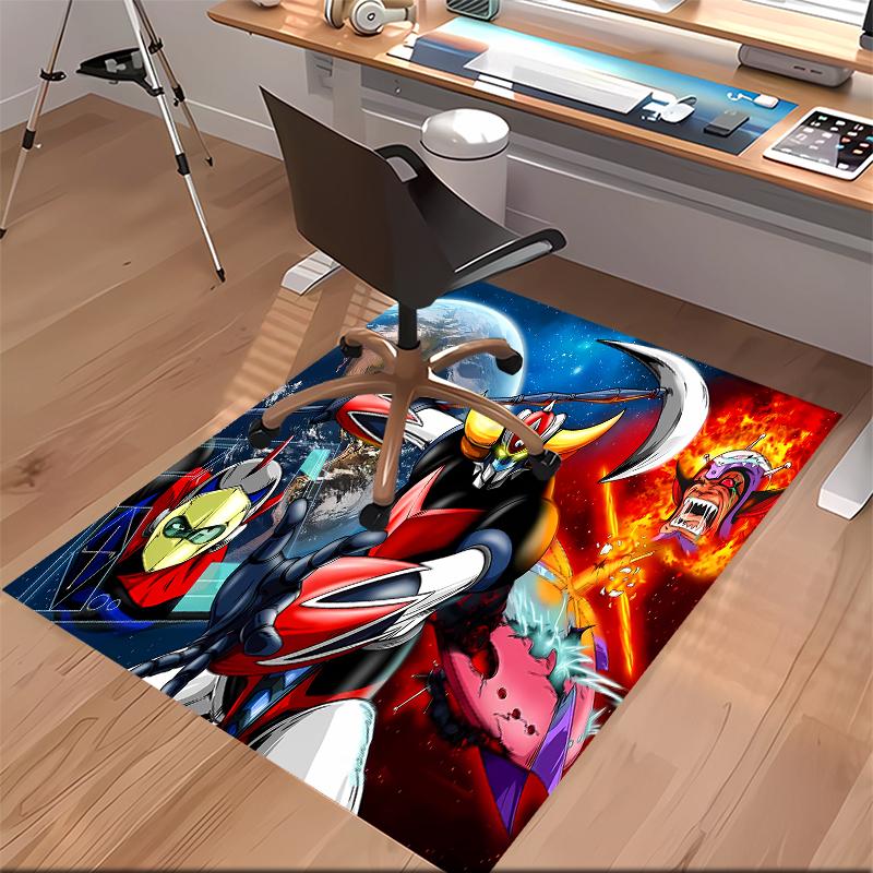 1pc UFO Robo Grendizer1 Print Area Rug - Soft, Washable Non-Slip Indoor Mat for Office Chairs, Living Room, Home Office Decorative Rug