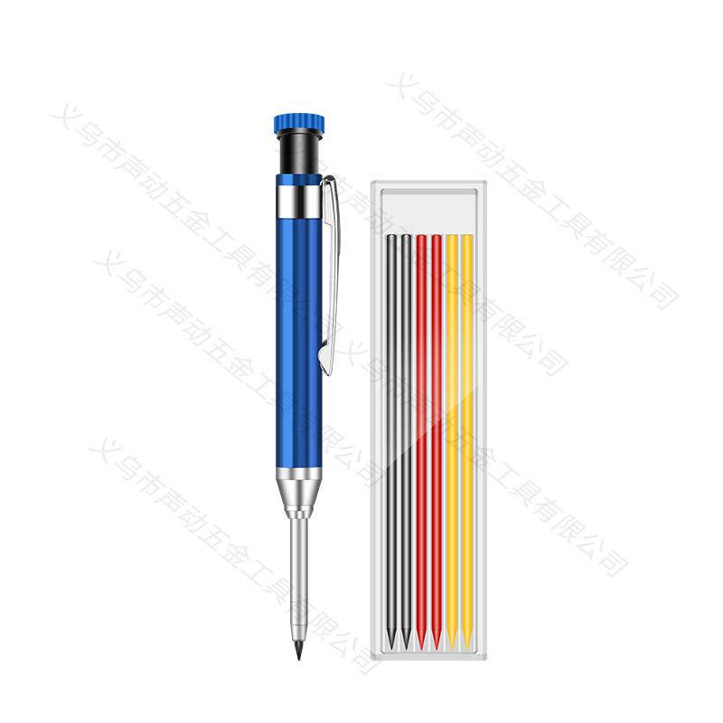 Em estoque: Lápis de Grafite Exclusivo de Metal com Ponta Longa de 2,8 mm para Furos Profundos em Marcenaria & Engenharia para Marcação & Posicionamento